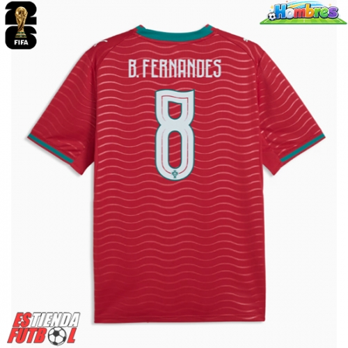 Portugal Bruno Fernandes #8 Primera Equipación Mundial 2026 Manga Corta